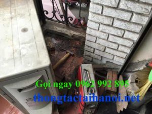 thông tắc cống tại Xuân Thủy