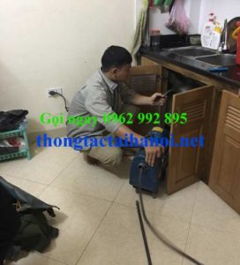 thông tắc cống tại Xuân Thủy